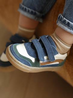 Schoenen-Baby schoenen 17-26-Baskets met klittenband van leer voor baby