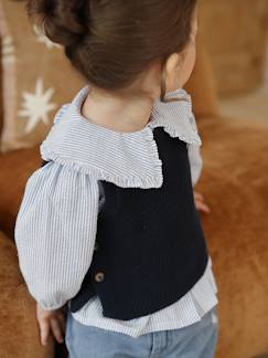 Baby-Gestreepte babyblouse in seersucker