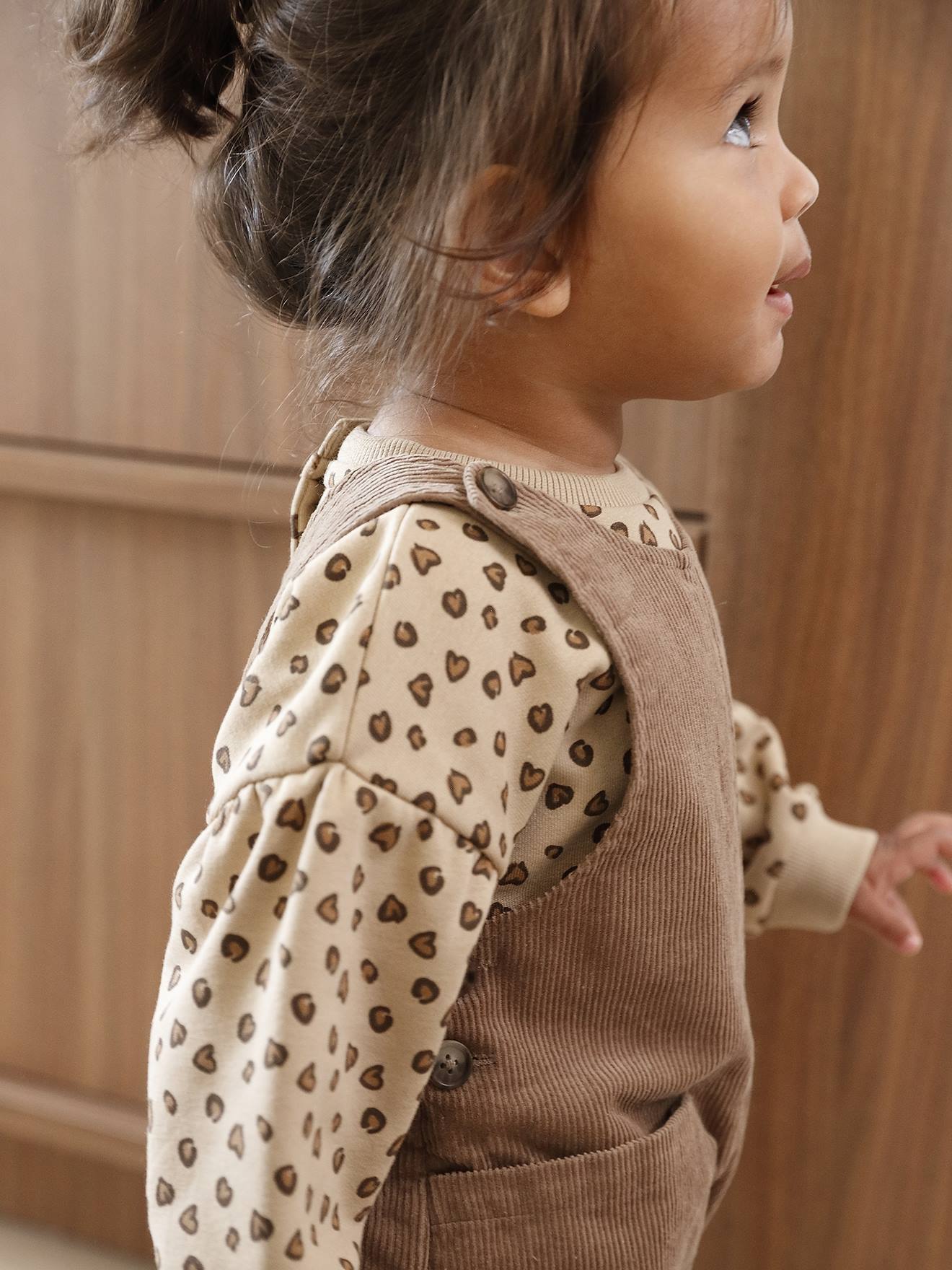 Sweater met luipaardprint taupe afbeelding