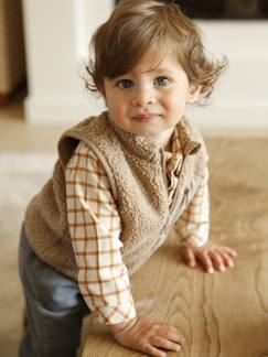 Baby-Trui, vest, sweater-Vest-Mouwloos vestje baby in sherpa
