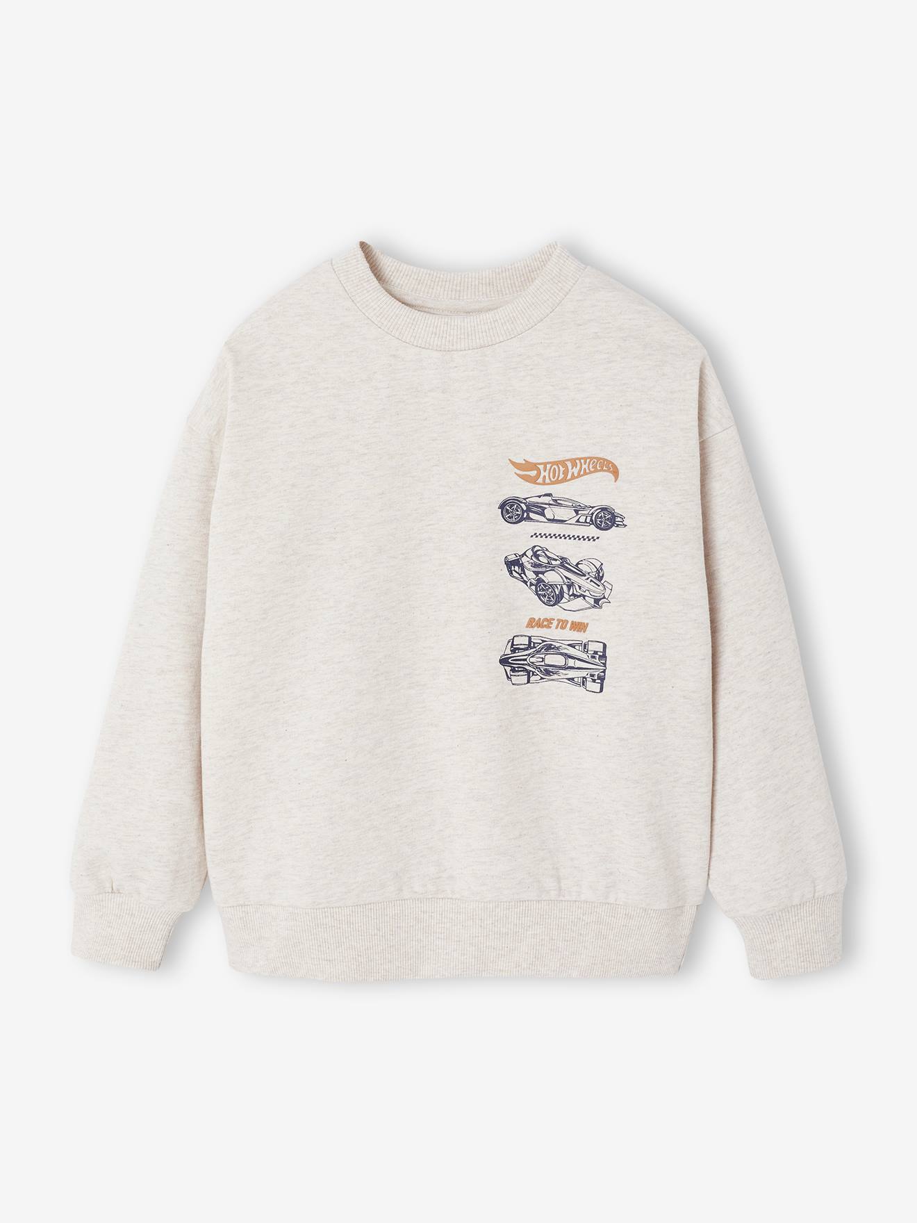 Mattel® HOT WHEELS sweater voor jongens gemêleerd beige afbeelding