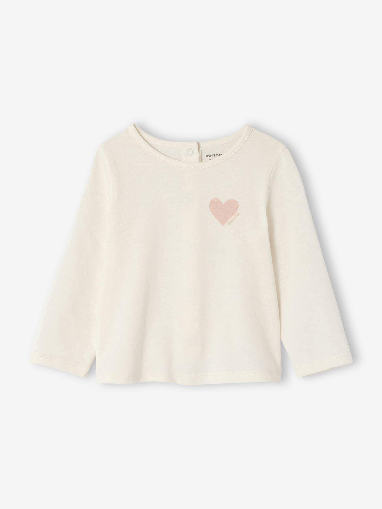 Babyshirt Basics lange mouwen ecru afbeelding