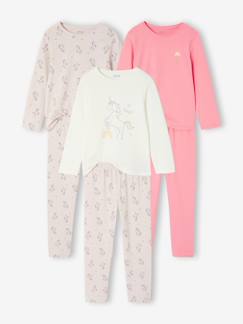 Set van 3 pyjama's voor meisjes Eenhoorns  - vertbaudet enfant