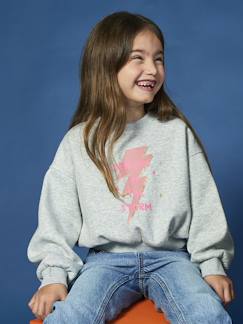 Verkorte sweater met glitterdetail voor meisjes  - vertbaudet enfant