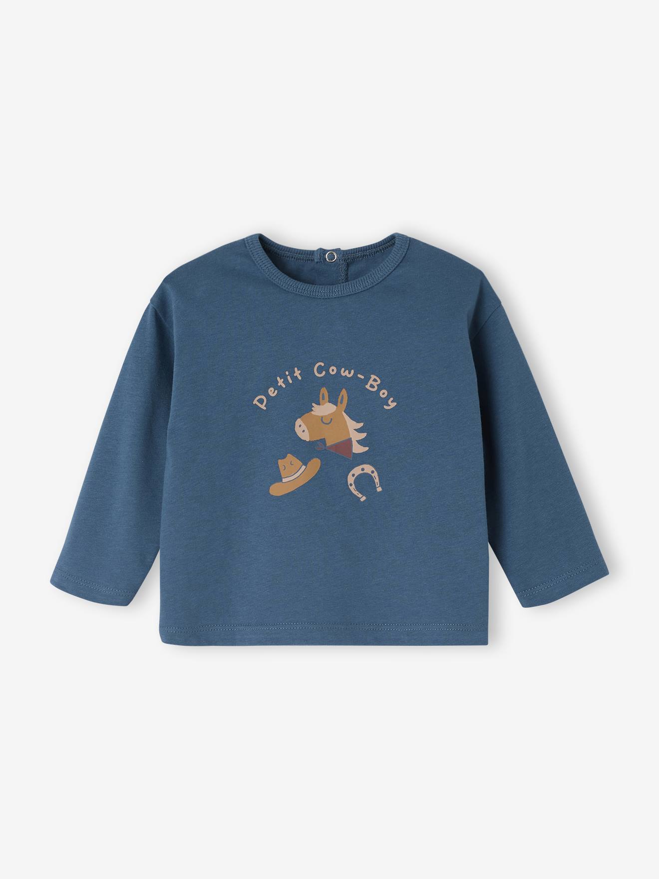 T-shirt baby lange mouwen groenblauw afbeelding