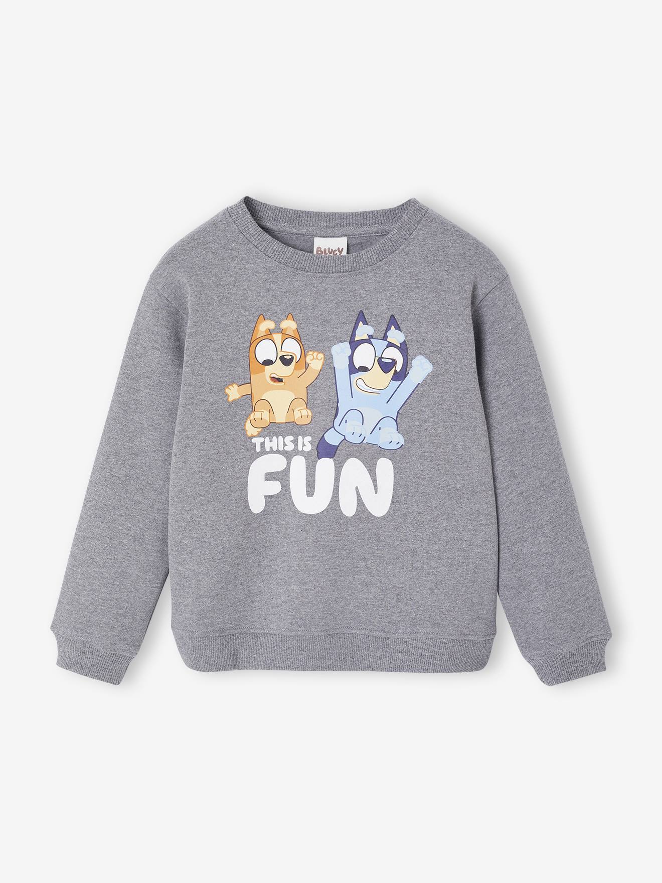 BLUEY® sweater voor jongens en meisjes gemêleerd grijs afbeelding