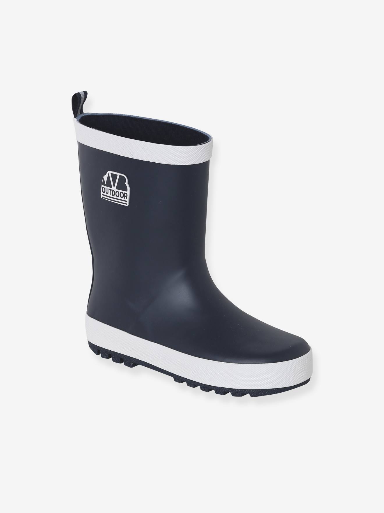 Regenlaarzen rubber kind marineblauw afbeelding