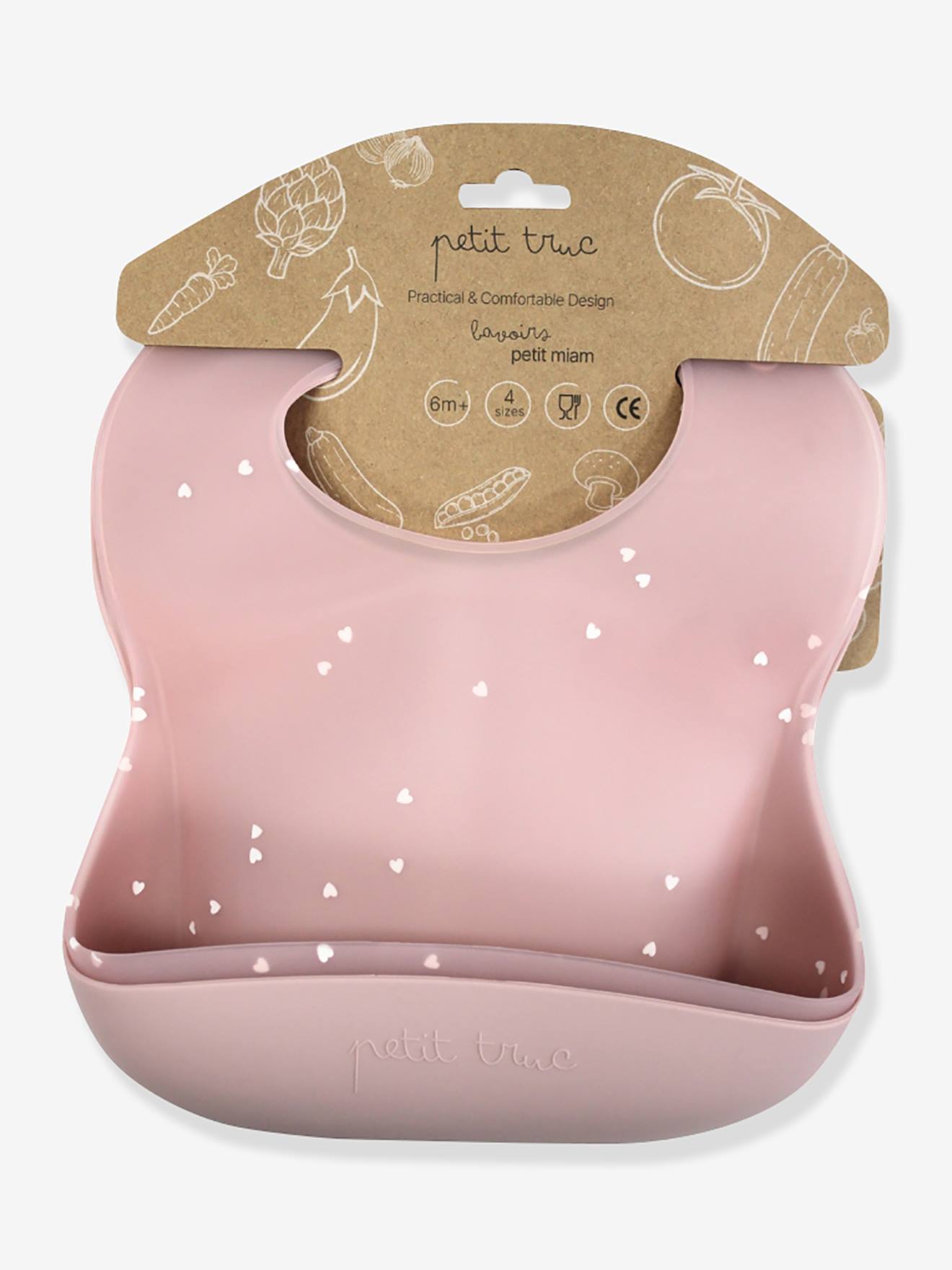 Set van 2 slabbetjes Petit miam PETIT TRUC rozen afbeelding