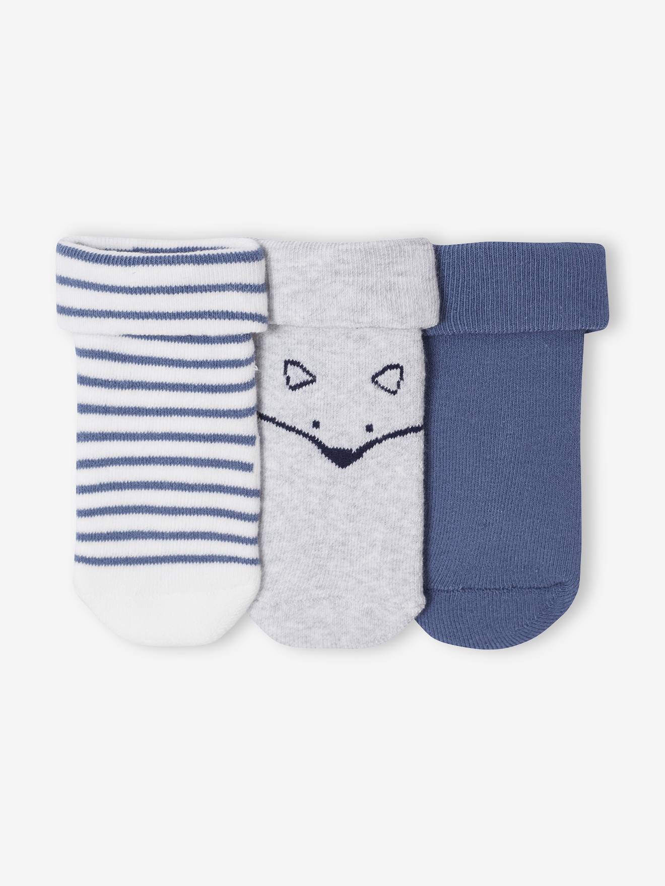 Set van 3 paar sokken > baby jongen grijsblauw afbeelding