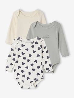 Baby-Set van 3 body's voor pasgeborenen met Amerikaanse opening