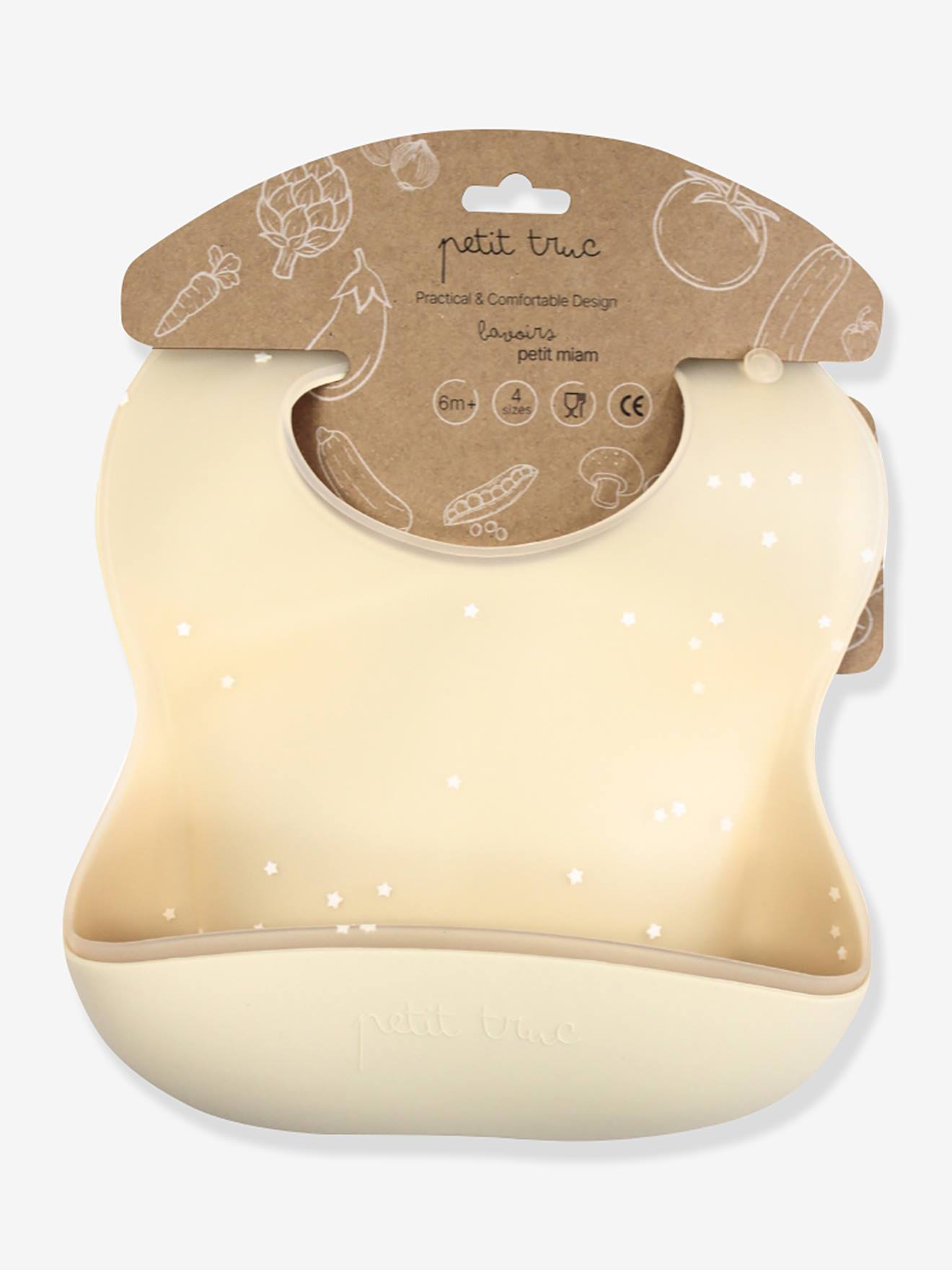 Set van 2 slabbetjes Petit miam PETIT TRUC wit afbeelding