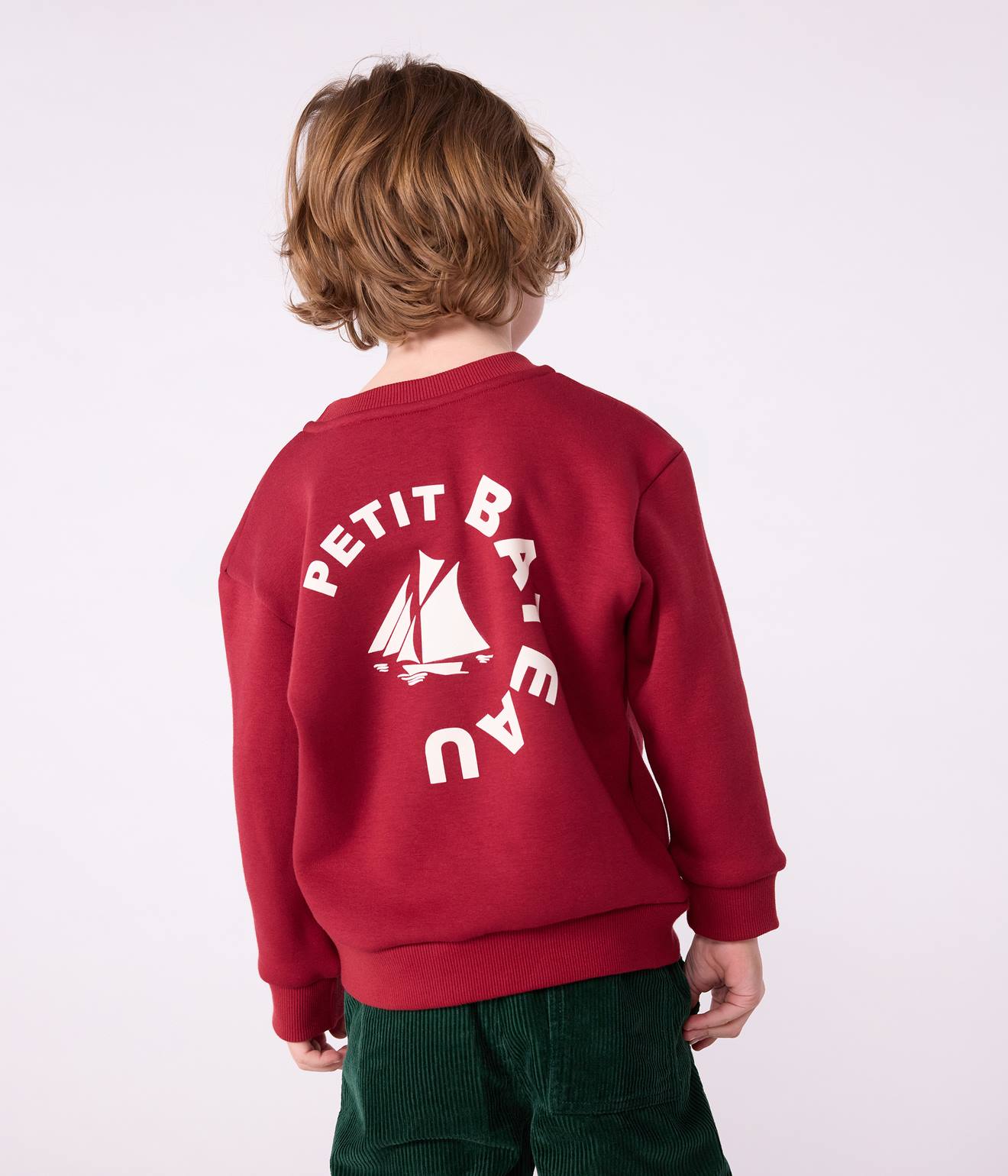 Kindersweater PETIT BATEAU rood afbeelding