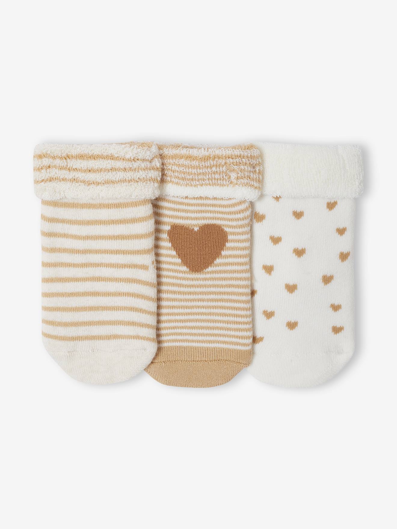 Set van 3 paar sokken > babymeisje hazelnoot afbeelding