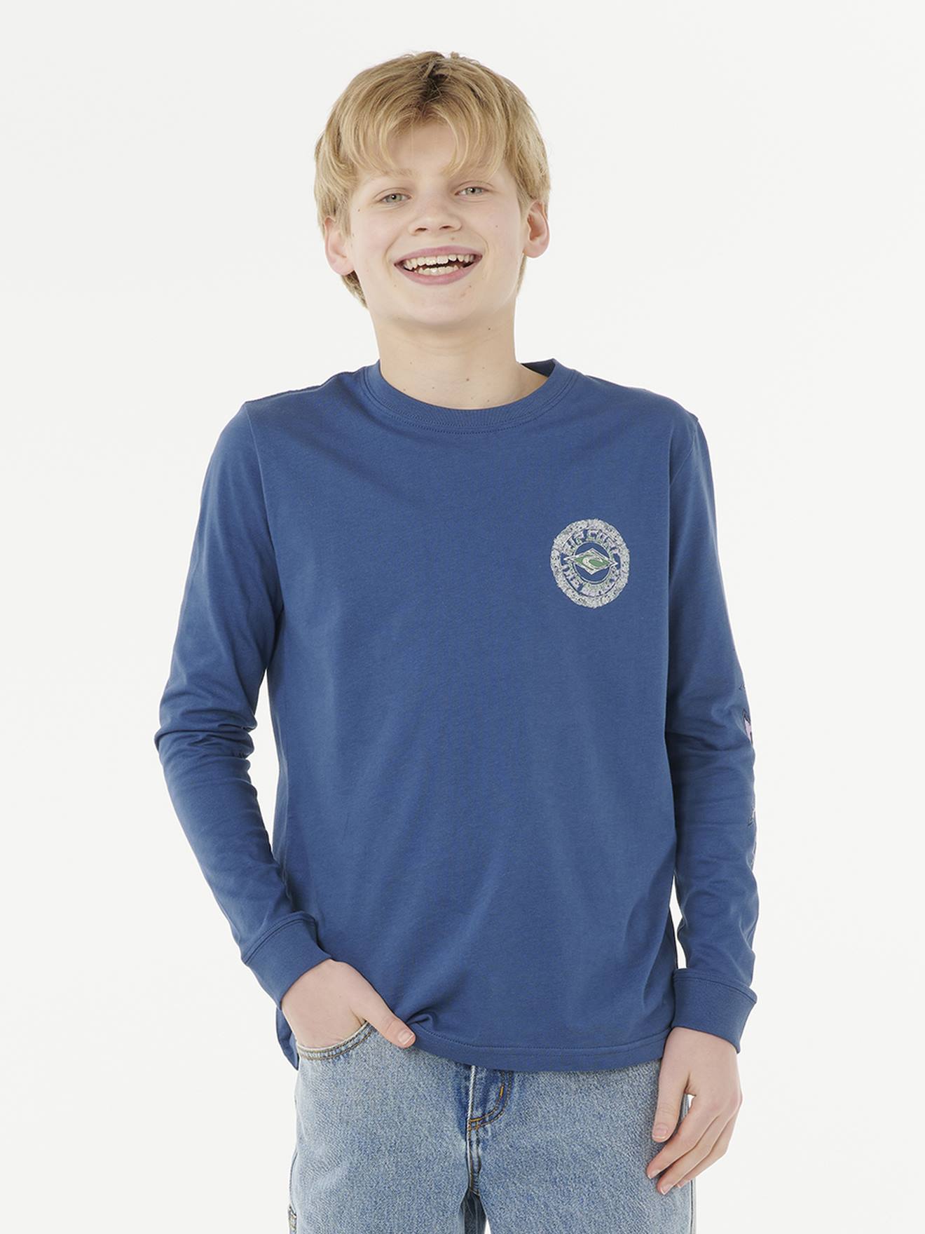 T-shirt jongen Tropic Daze RIP CURL marineblauw