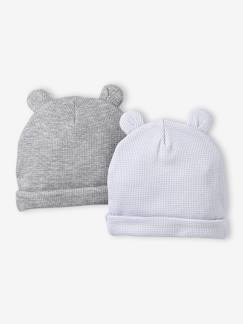 Baby-Accessoires-Hoed-Set van 2 muts geboorte met berenoren