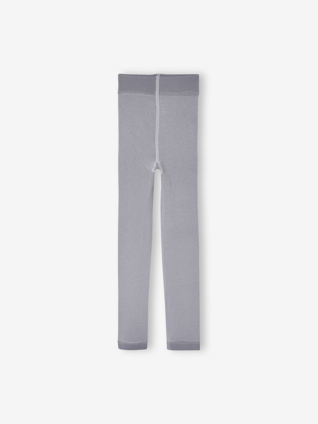 Fleece-legging voor meisjes parelgrijs afbeelding