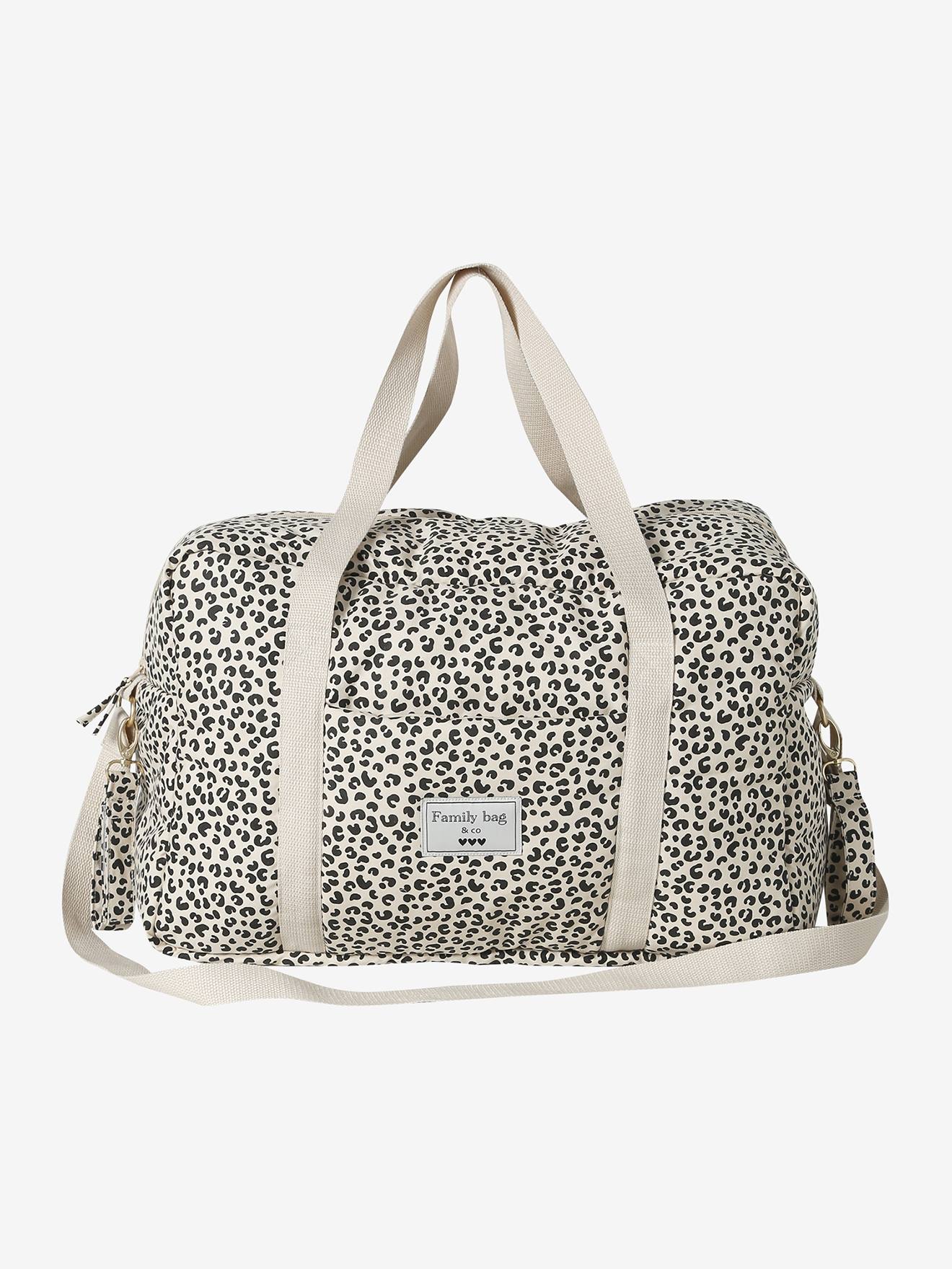 Luiertas Canvas club luipaard beige, bedrukt afbeelding