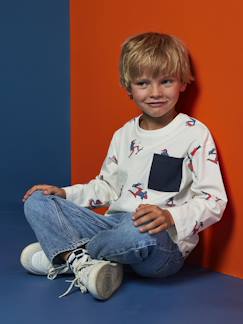 -T-shirt met lange mouwen met jongensprint HAPPY LA