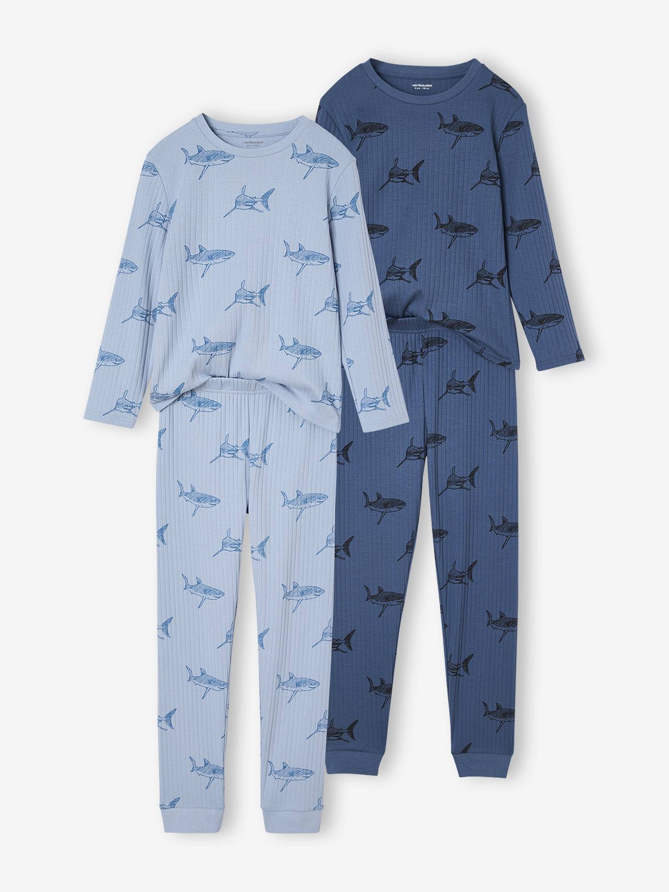 Set van 2 jongenspyjama's Haai marineblauw afbeelding