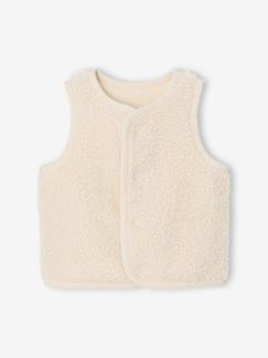 Baby-Trui, vest, sweater-Vest-Mouwloos baby vest in imitatiebont