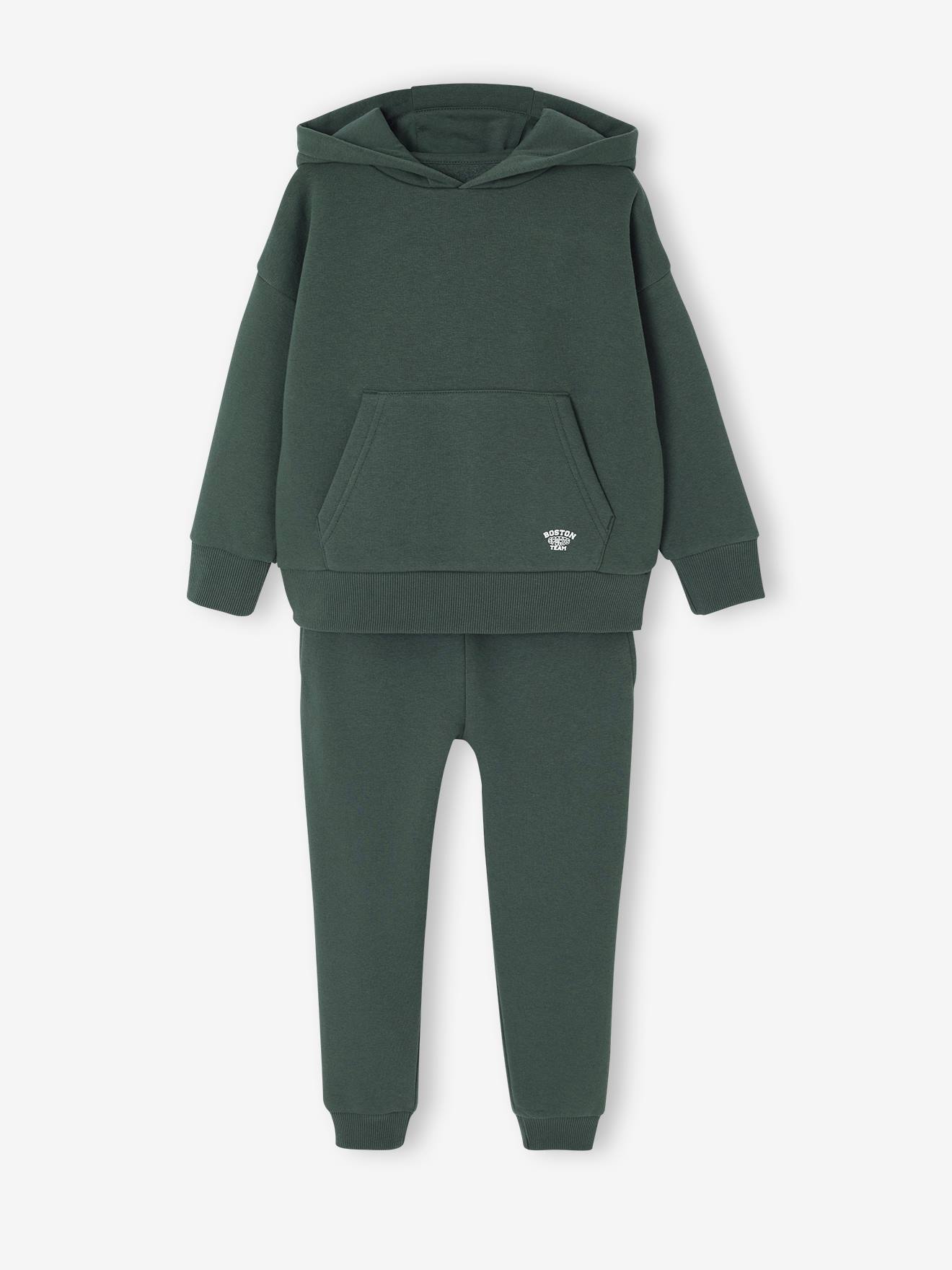 Strakke sportieve babyset met een sweater lange mouwen + broek voor jongens dennen afbeelding