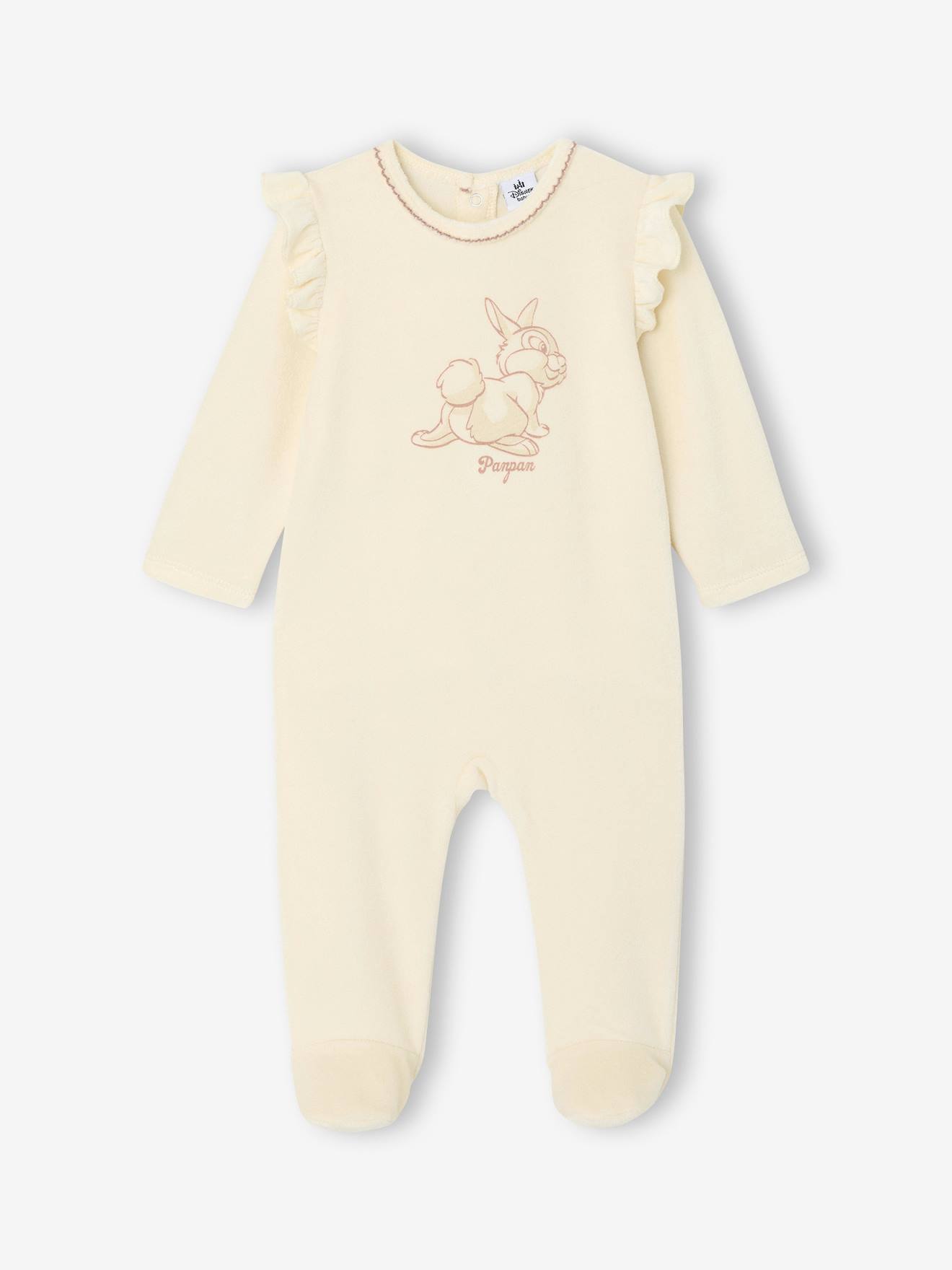 Babyslaappakje voor meisjes DISNEY ANIMALS® Panpan in fluweel / velours vanille afbeelding