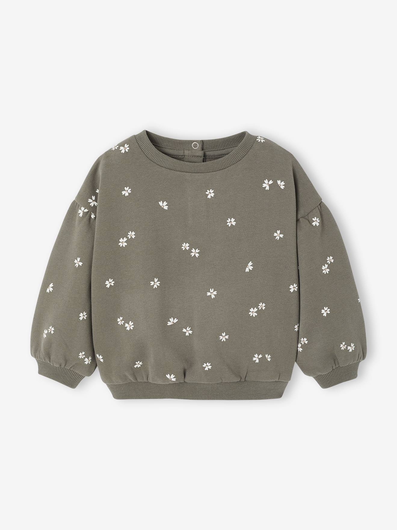 Babysweater met print kaki afbeelding