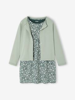Meisje-Set met vest en bloemenjurk meisje