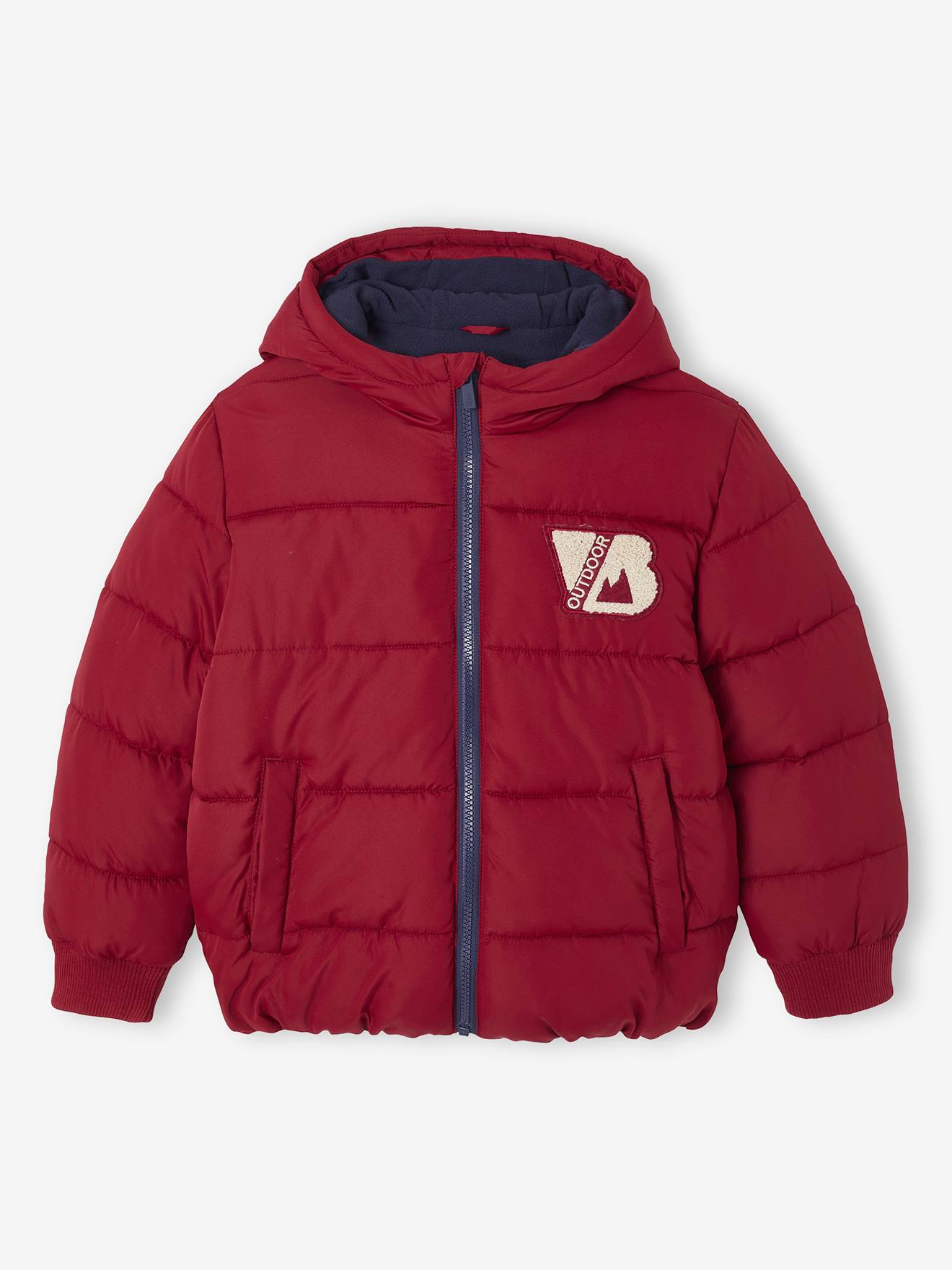 Donsjas college-stijl voor jongens bordeauxrood afbeelding