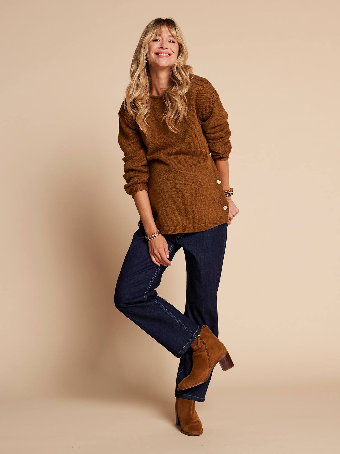 Fantasie sweater voor zwangerschap en borstvoeding ENVIE DE FRAISE olijf afbeelding