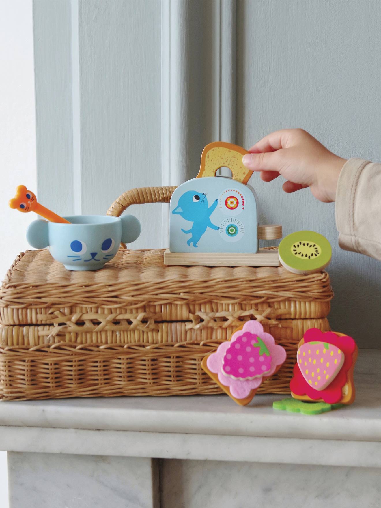 DJECO Puzzel petit déjeuner des chatons rood afbeelding