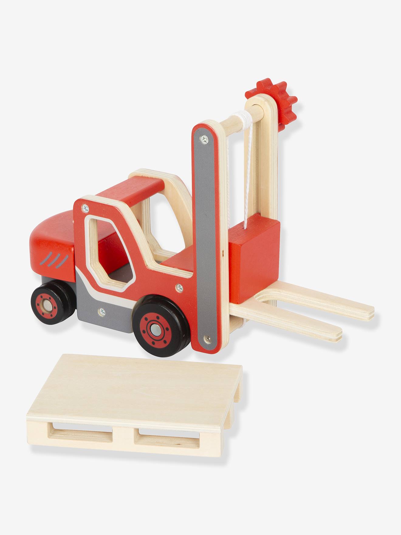 Essentiële houten speelgoed brandweerwagen rood afbeelding