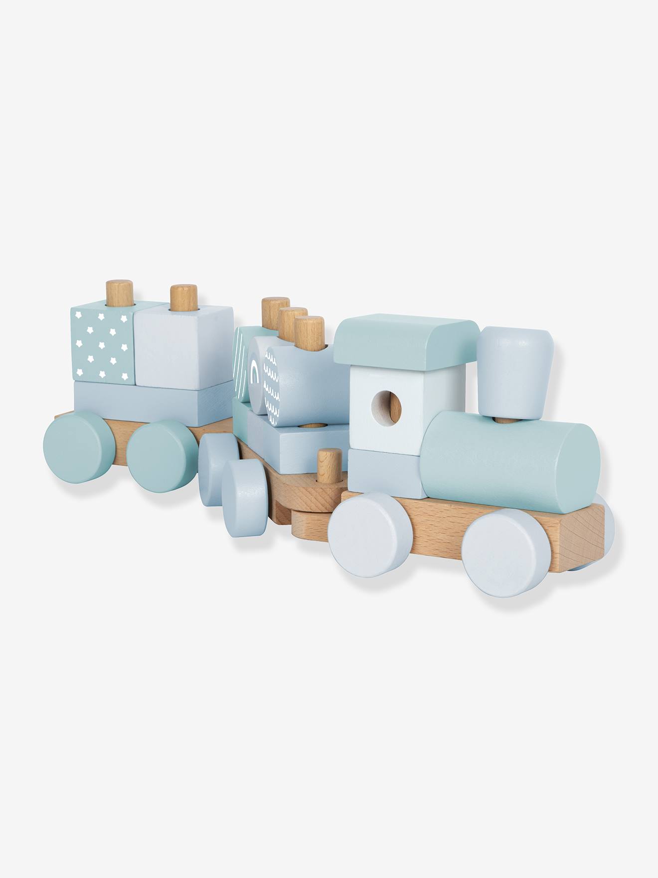 Essentieel houten speelgoed blauw afbeelding