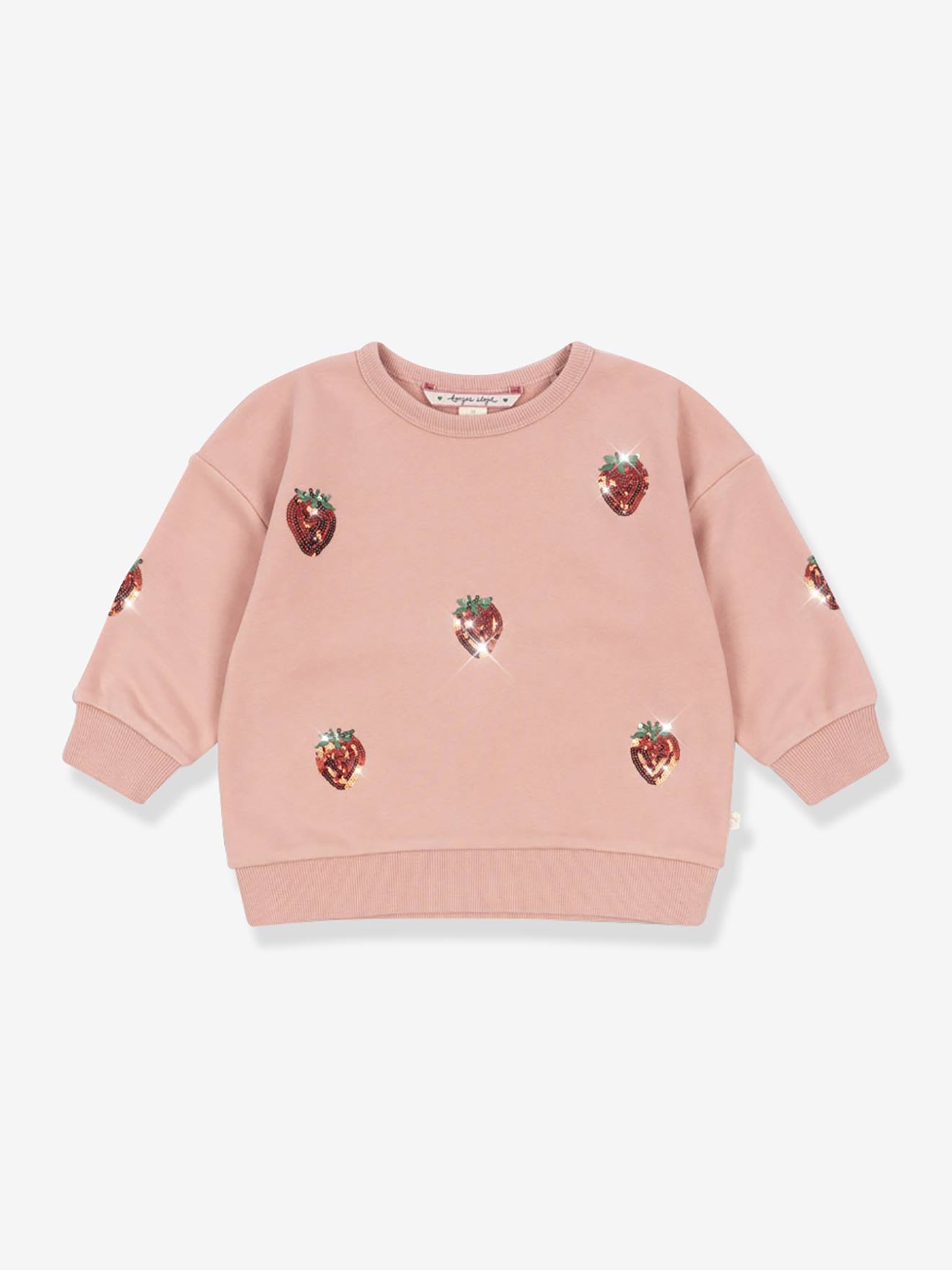 Lou sweater met motieven in pailletten KONGES SLOJD rozen afbeelding
