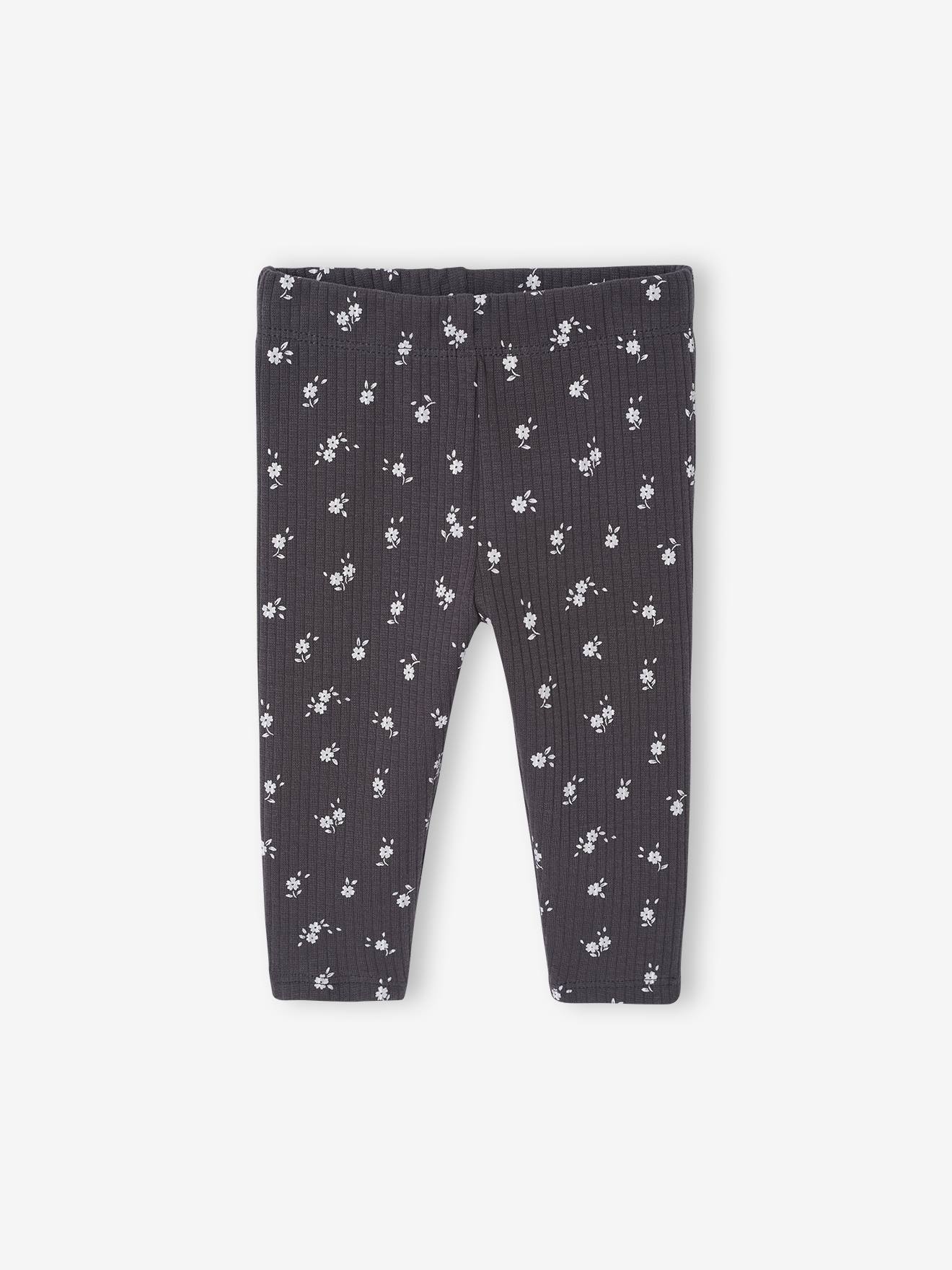 Bedrukte babylegging in ribgebreide stof antraciet afbeelding