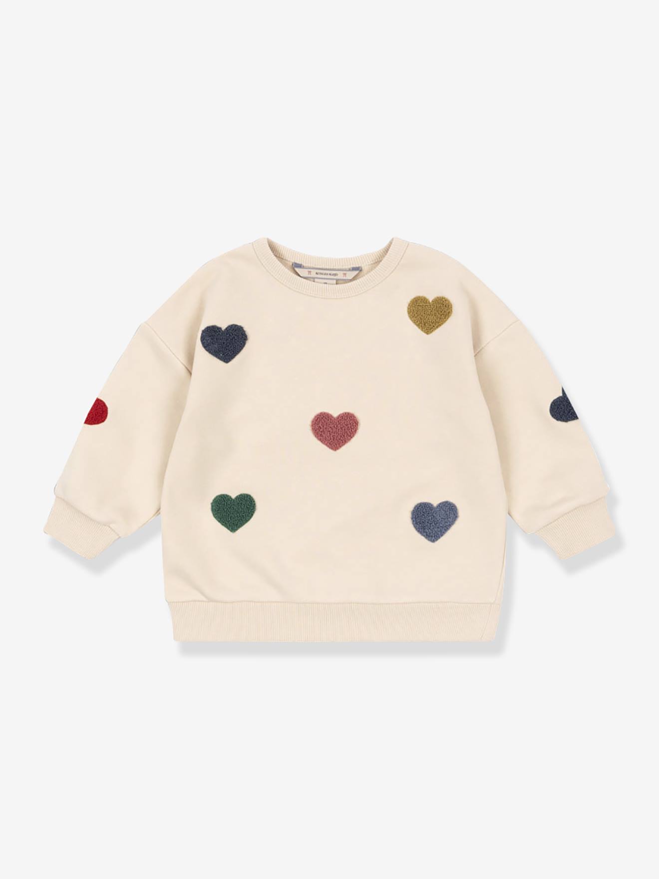 Lou sweater met hartmotieven KONGES SLOJD beige afbeelding