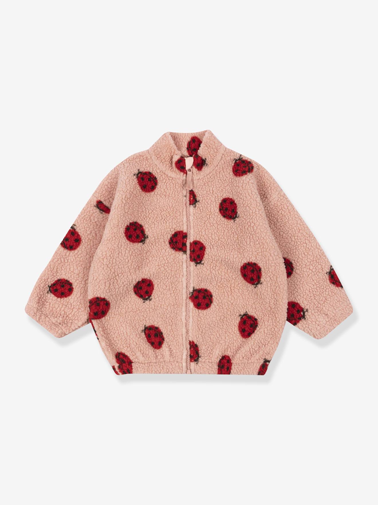Teddy jas met rits van fleece voor kinderen Jody KONGES SLOJD rozen afbeelding