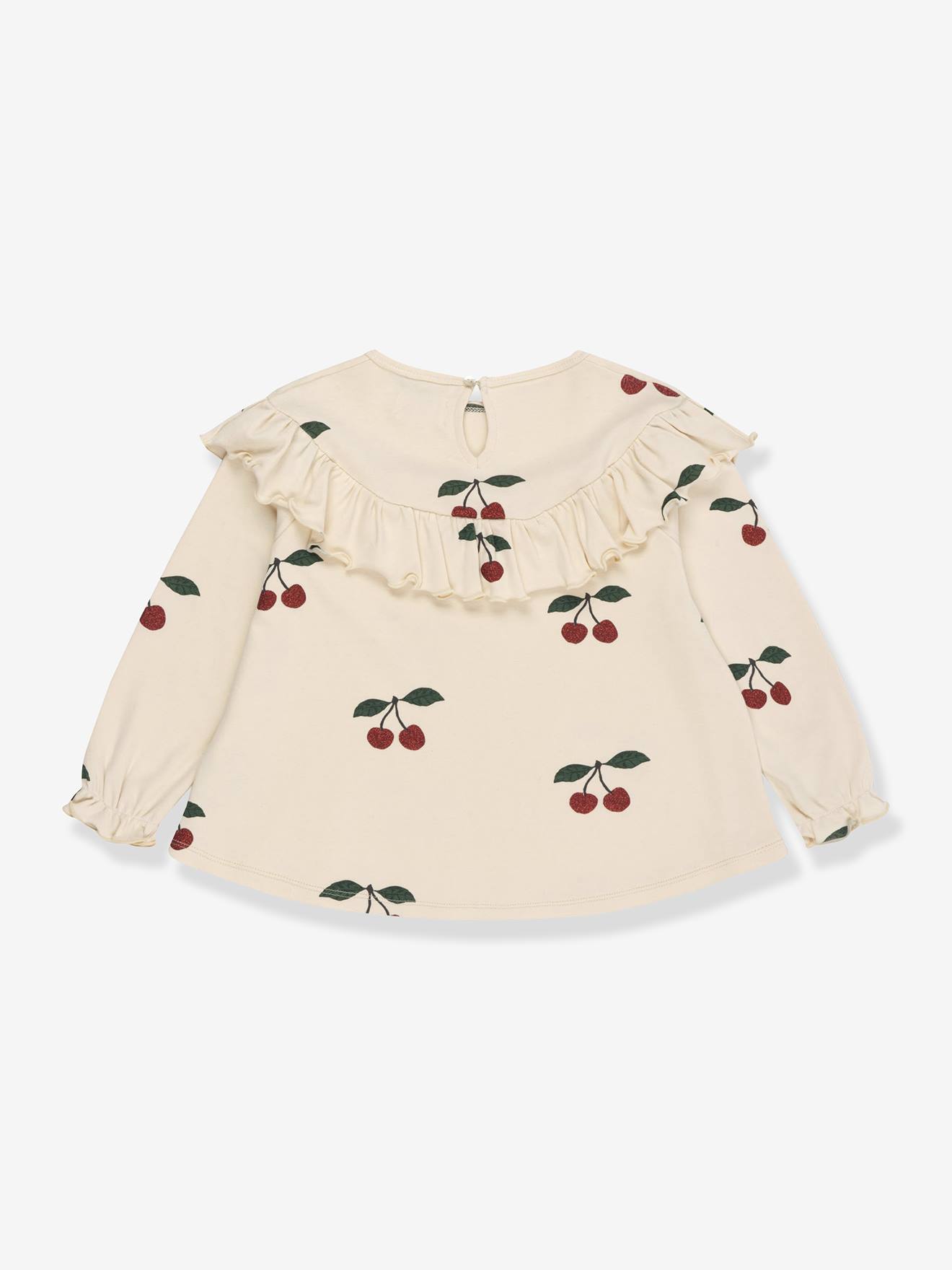 Blouse met ruches voor meisjes met glitterdetails KONGES SLOJD beige