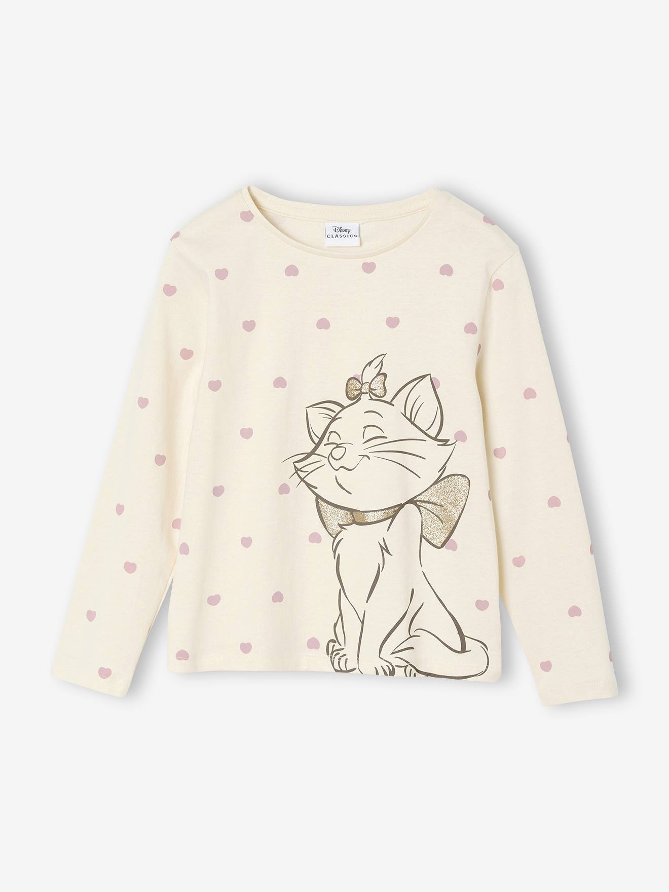 T-shirt met lange mouwen voor meisjes Disney® Marie les Aristochats ecru afbeelding