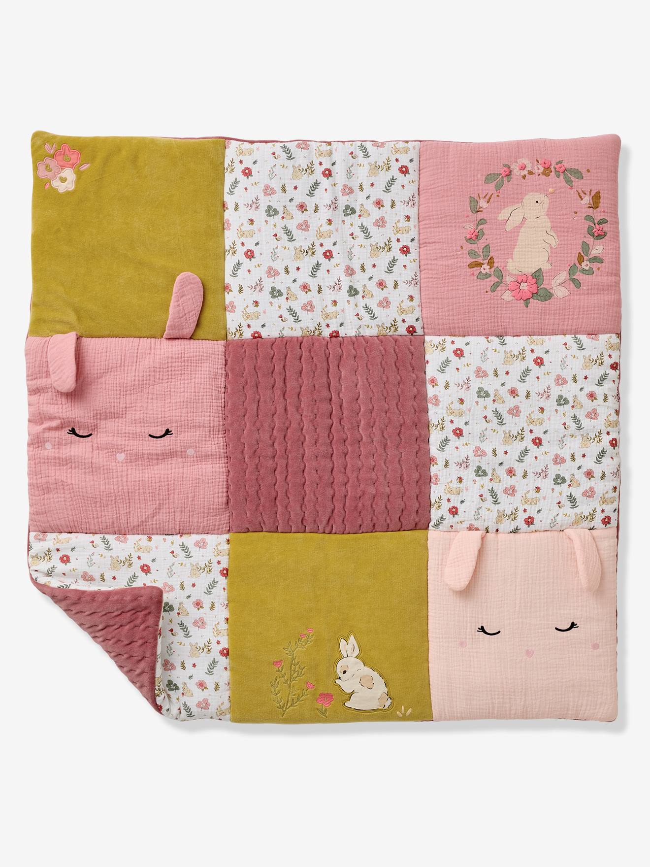 Vloertapijt / parkbodem patchwork LAPIN ENCHANTÉ oudroze afbeelding