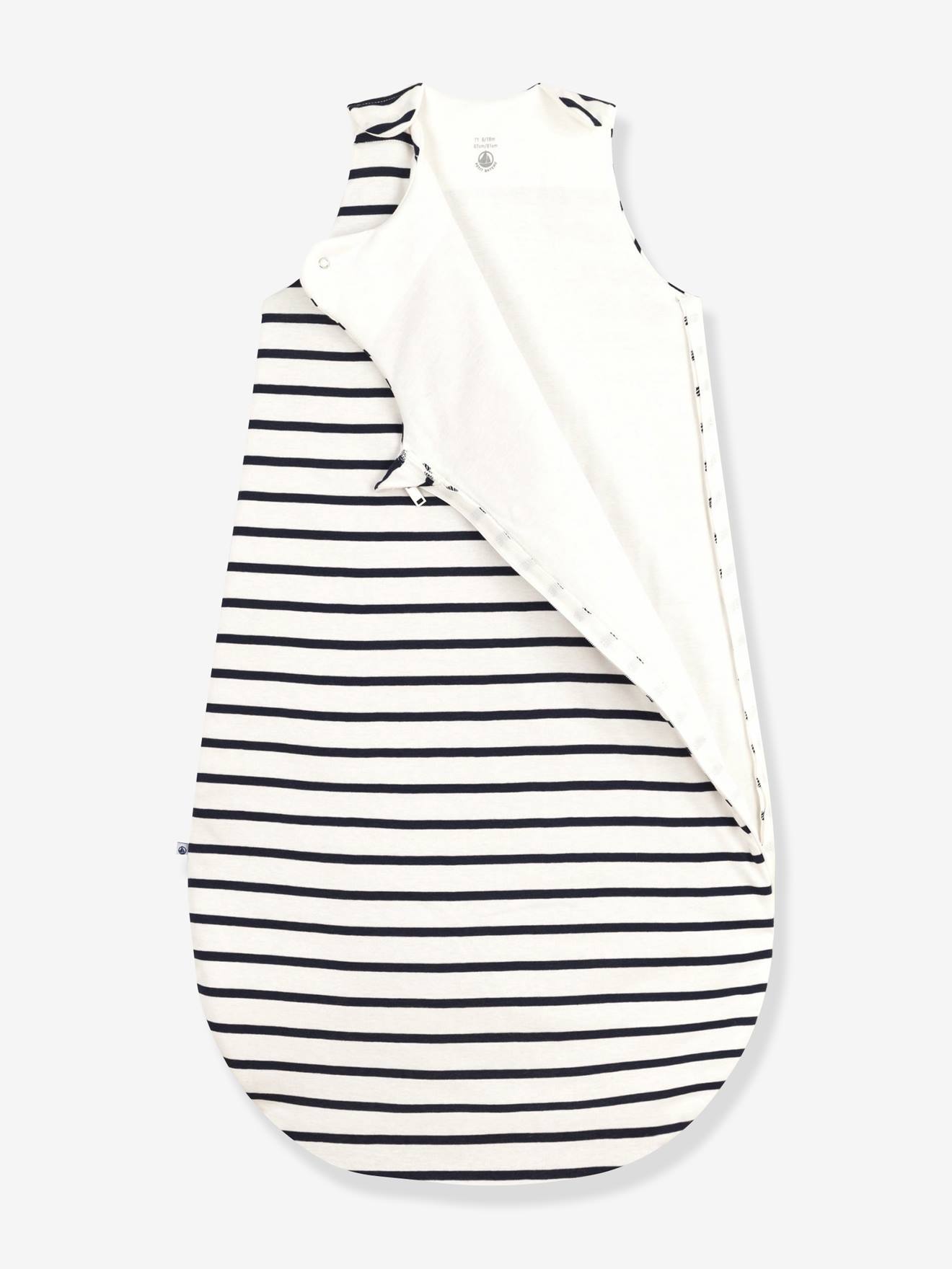 PETIT BATEAU katoenen trappelzak voor baby's marineblauw afbeelding