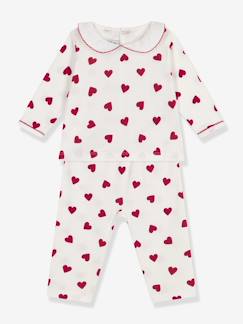 Baby-Pyjama 2-delige baby met hartjesprint PETIT BATEAU