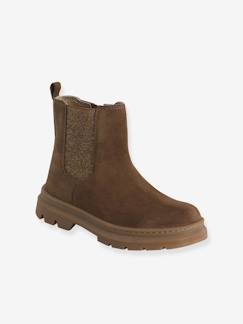 Schoenen-Meisje shoenen 23-38-Boots voor meisjes, collectie voor de kleuterschool, leer, elastiek en ritssluiting