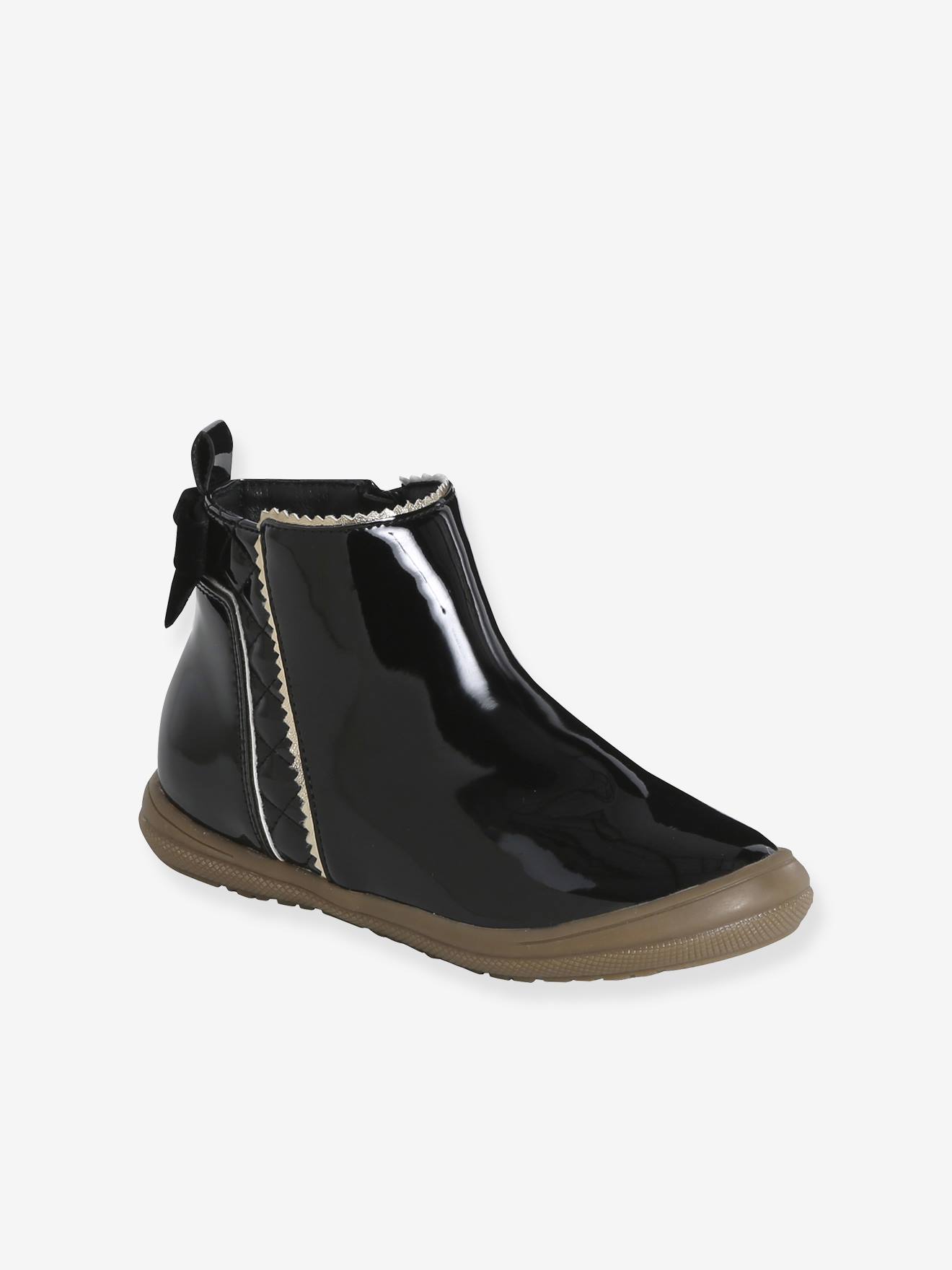 Meisjeslaarzen met rits kleutercollectie zwart afbeelding