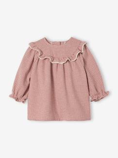 -Flanellen babyjurk met vichyruiten