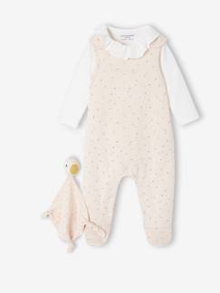 Baby-3-delige babyset met babypakje + body + knuffels