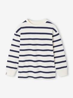 Jongens-T-shirt, poloshirt, souspull-T-shirt-Gestreept T-shirt met lange mouwen voor jongens