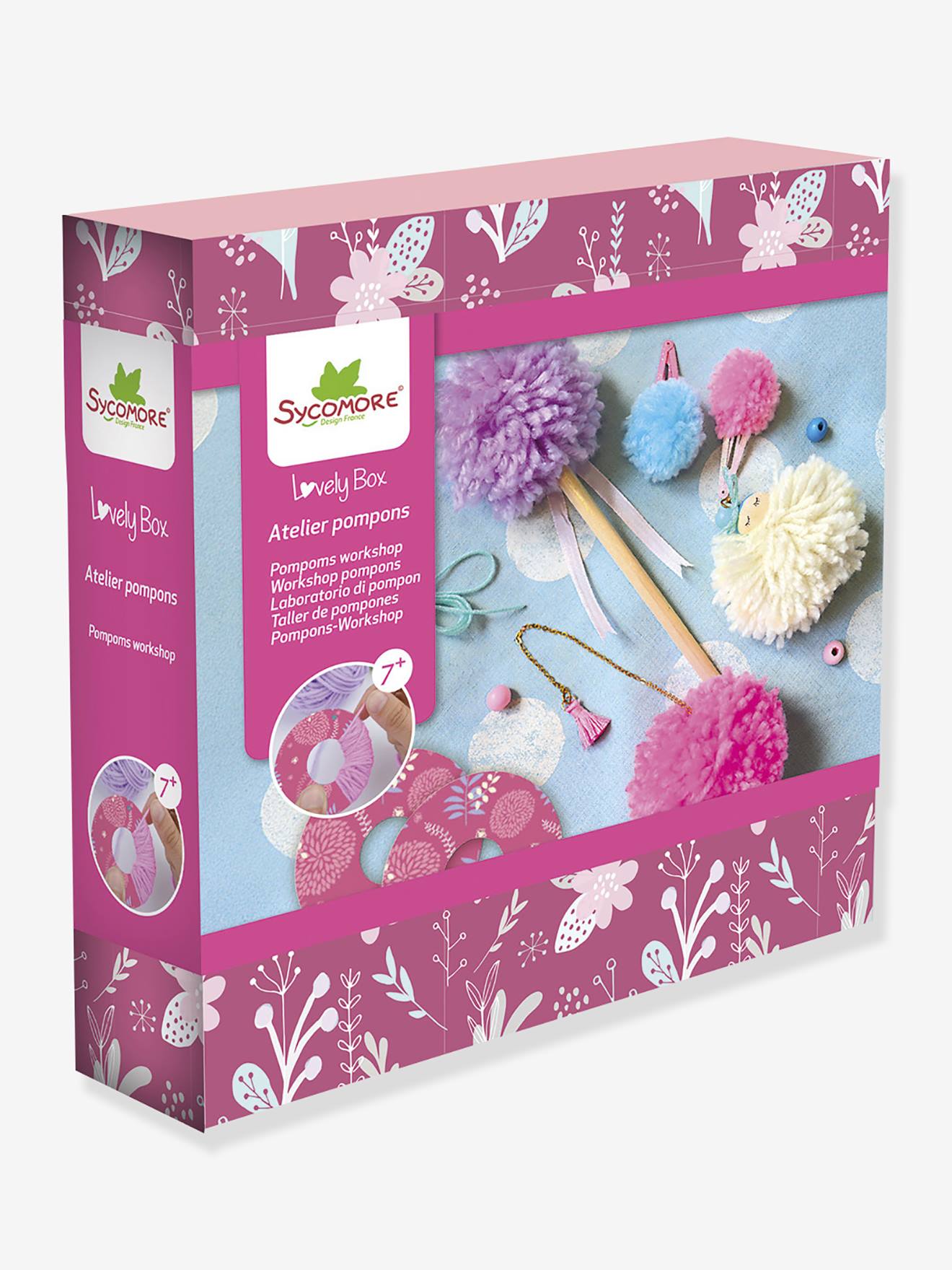 Creatieve pomponset meerkleurig