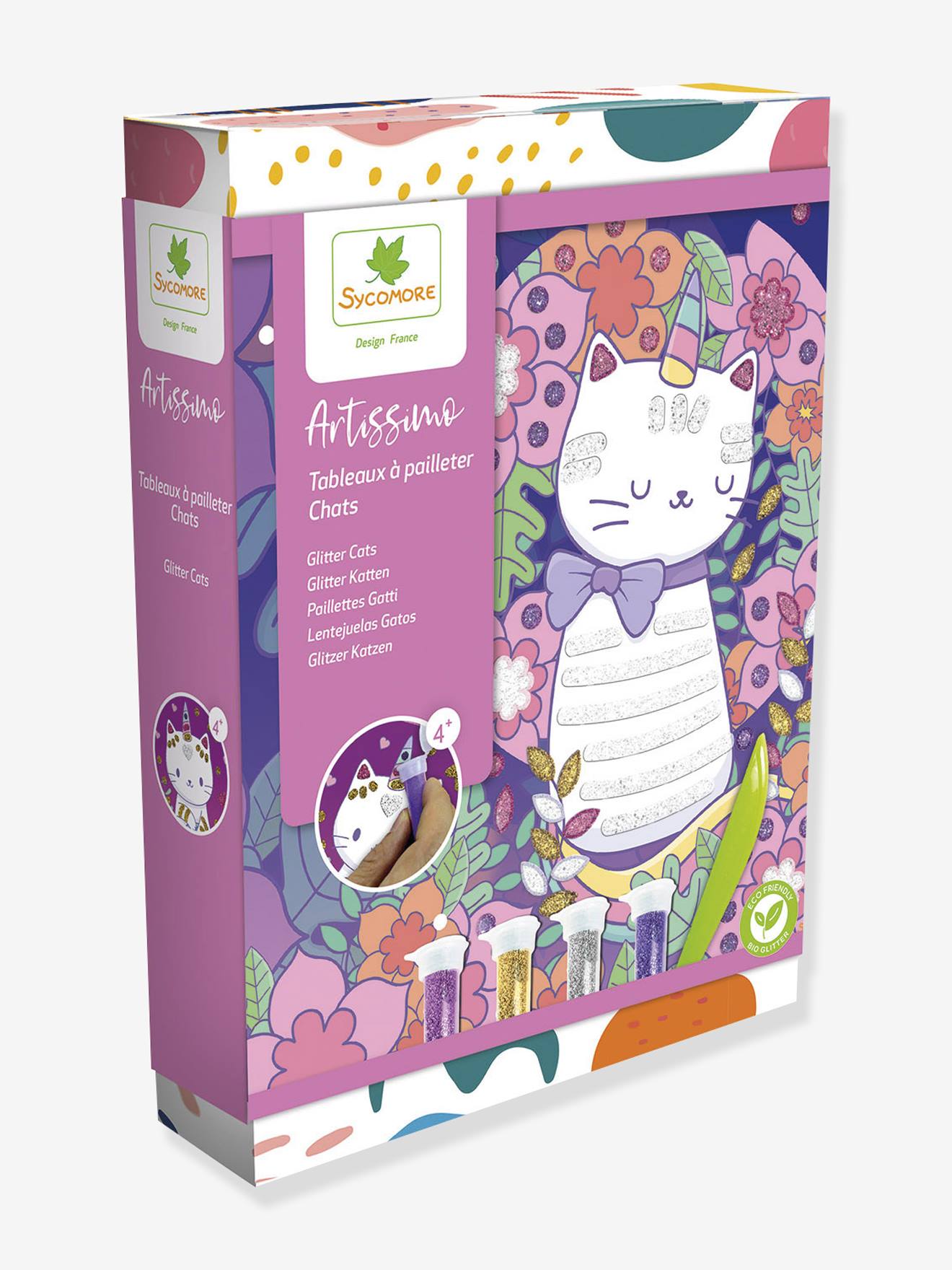 Artissimo - bord met stickers - Katten meerkleurig