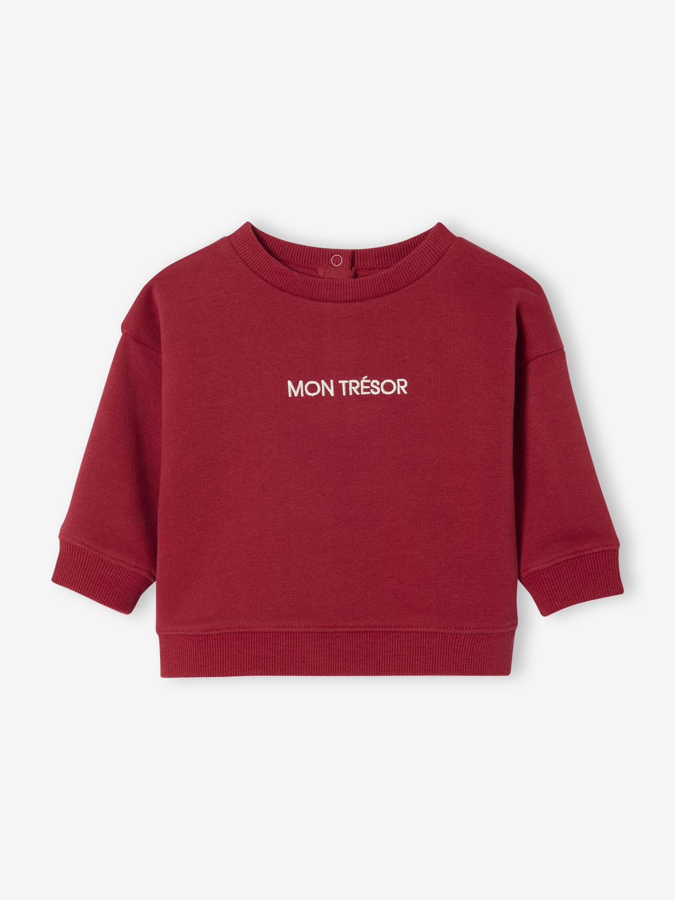 Personaliseerbare baby sweater rood afbeelding